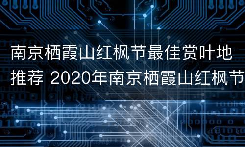 南京栖霞山红枫节最佳赏叶地推荐 2020年南京栖霞山红枫节