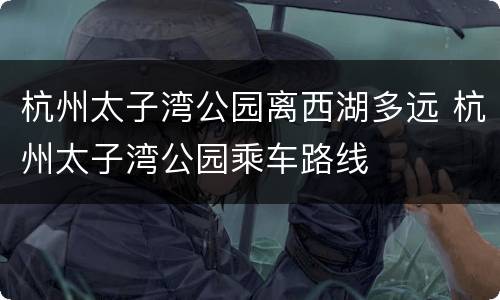 杭州太子湾公园离西湖多远 杭州太子湾公园乘车路线