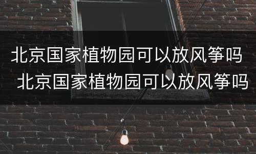 北京国家植物园可以放风筝吗 北京国家植物园可以放风筝吗冬天