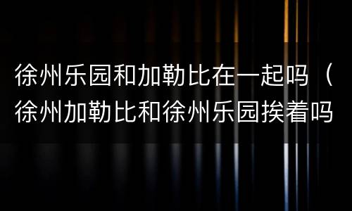 徐州乐园和加勒比在一起吗（徐州加勒比和徐州乐园挨着吗）