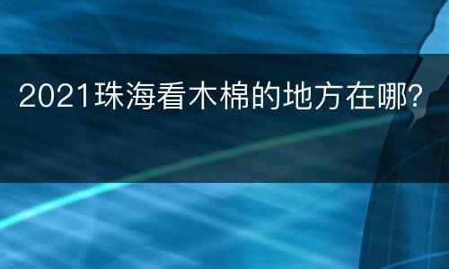 2021珠海看木棉的地方在哪？