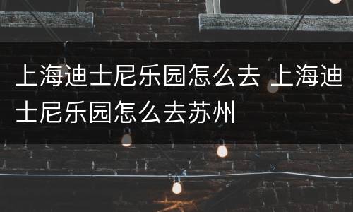 上海迪士尼乐园怎么去 上海迪士尼乐园怎么去苏州