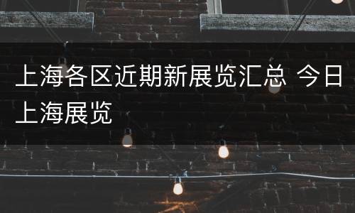 上海各区近期新展览汇总 今日上海展览