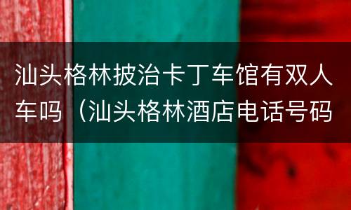 汕头格林披治卡丁车馆有双人车吗（汕头格林酒店电话号码）