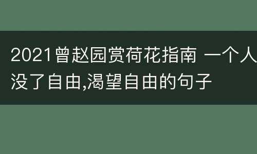 2021曾赵园赏荷花指南 一个人没了自由,渴望自由的句子