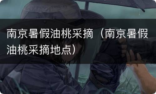南京暑假油桃采摘（南京暑假油桃采摘地点）