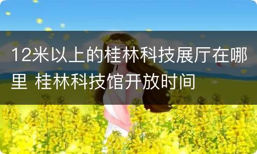 12米以上的桂林科技展厅在哪里 桂林科技馆开放时间