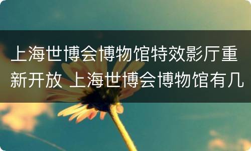 上海世博会博物馆特效影厅重新开放 上海世博会博物馆有几个展厅