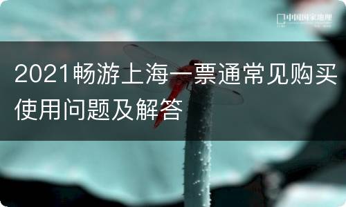 2021畅游上海一票通常见购买使用问题及解答