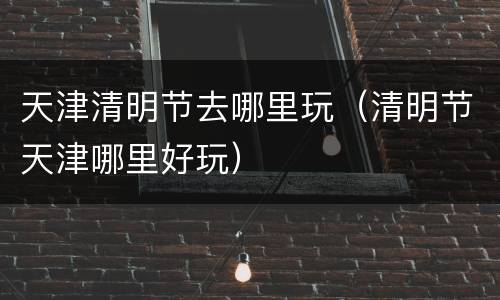 天津清明节去哪里玩（清明节天津哪里好玩）