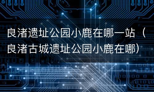良渚遗址公园小鹿在哪一站（良渚古城遗址公园小鹿在哪）