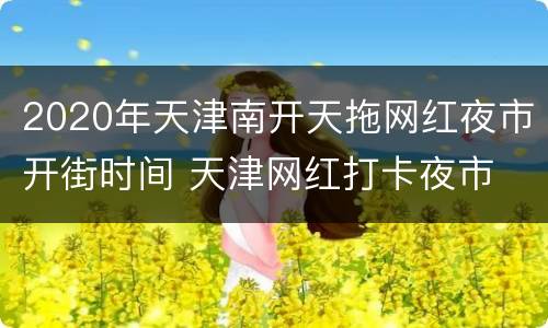 2020年天津南开天拖网红夜市开街时间 天津网红打卡夜市