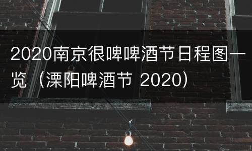 2020南京很啤啤酒节日程图一览（溧阳啤酒节 2020）