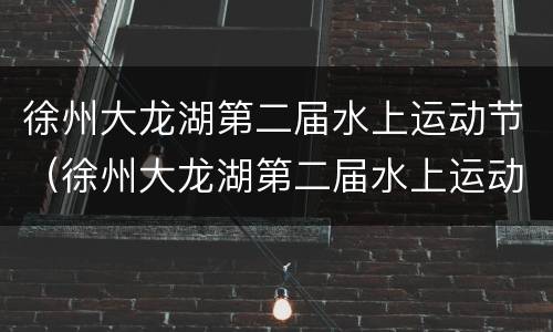 徐州大龙湖第二届水上运动节（徐州大龙湖第二届水上运动节）