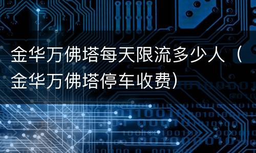 金华万佛塔每天限流多少人（金华万佛塔停车收费）