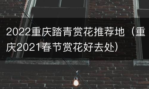 2022重庆踏青赏花推荐地（重庆2021春节赏花好去处）