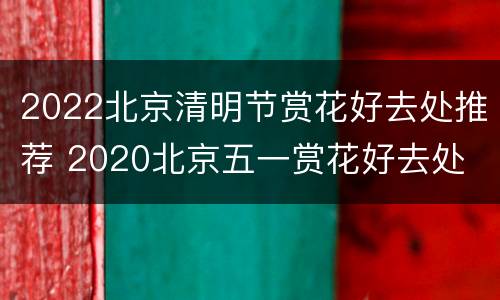 2022北京清明节赏花好去处推荐 2020北京五一赏花好去处