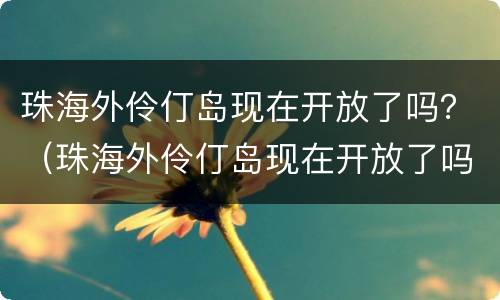 珠海外伶仃岛现在开放了吗？（珠海外伶仃岛现在开放了吗）