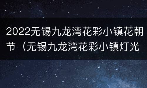 2022无锡九龙湾花彩小镇花朝节（无锡九龙湾花彩小镇灯光节）