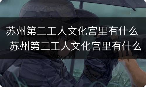 苏州第二工人文化宫里有什么 苏州第二工人文化宫里有什么好玩的
