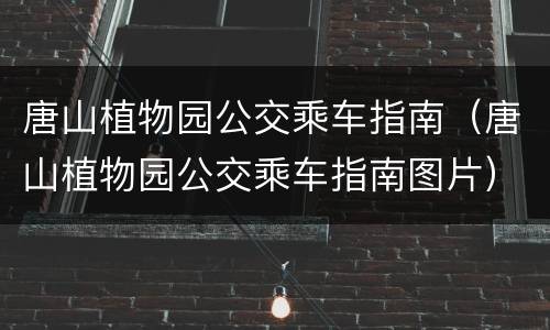唐山植物园公交乘车指南（唐山植物园公交乘车指南图片）