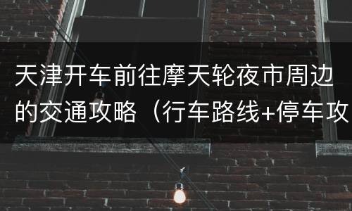 天津开车前往摩天轮夜市周边的交通攻略（行车路线+停车攻略）