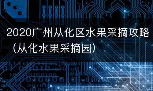 2020广州从化区水果采摘攻略（从化水果采摘园）