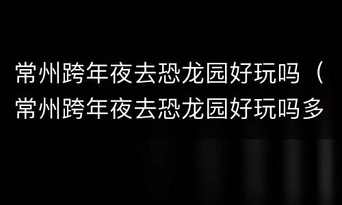 常州跨年夜去恐龙园好玩吗（常州跨年夜去恐龙园好玩吗多少钱）