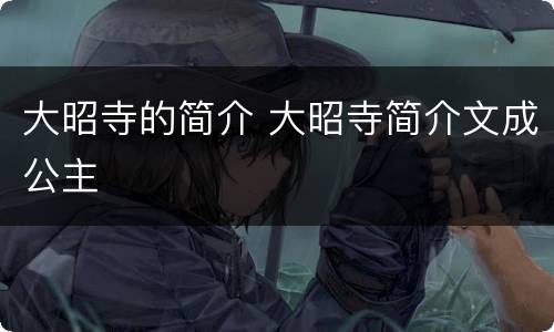 大昭寺的简介 大昭寺简介文成公主
