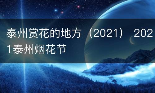 泰州赏花的地方（2021） 2021泰州烟花节