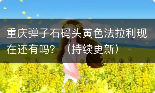 重庆弹子石码头黄色法拉利现在还有吗？（持续更新）