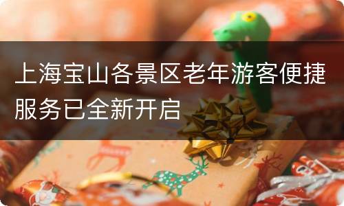 上海宝山各景区老年游客便捷服务已全新开启