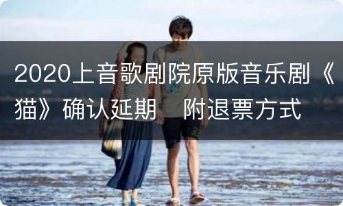 2020上音歌剧院原版音乐剧《猫》确认延期   附退票方式