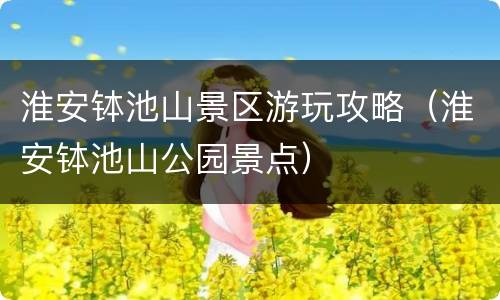 淮安钵池山景区游玩攻略（淮安钵池山公园景点）