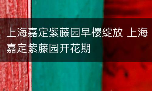 上海嘉定紫藤园早樱绽放 上海嘉定紫藤园开花期