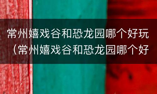 常州嬉戏谷和恐龙园哪个好玩（常州嬉戏谷和恐龙园哪个好玩点）