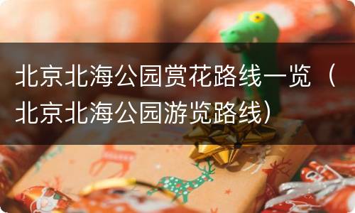 北京北海公园赏花路线一览（北京北海公园游览路线）