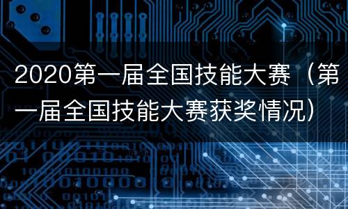 2020第一届全国技能大赛（第一届全国技能大赛获奖情况）