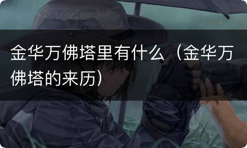 金华万佛塔里有什么（金华万佛塔的来历）