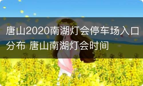 唐山2020南湖灯会停车场入口分布 唐山南湖灯会时间