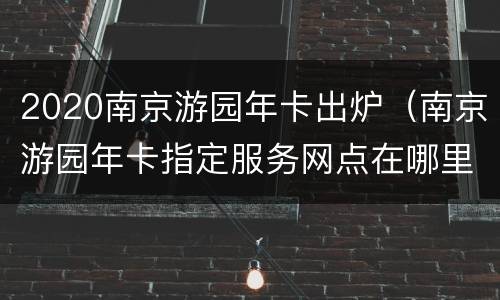 2020南京游园年卡出炉（南京游园年卡指定服务网点在哪里）