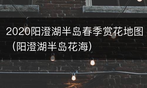 2020阳澄湖半岛春季赏花地图（阳澄湖半岛花海）