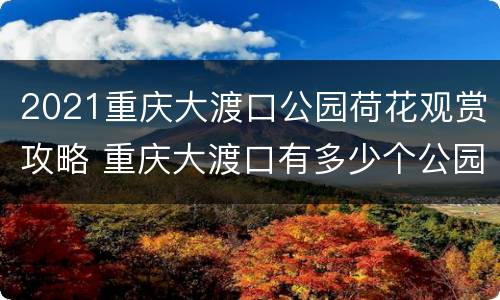 2021重庆大渡口公园荷花观赏攻略 重庆大渡口有多少个公园
