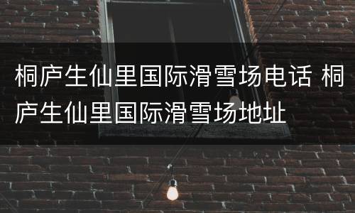 桐庐生仙里国际滑雪场电话 桐庐生仙里国际滑雪场地址