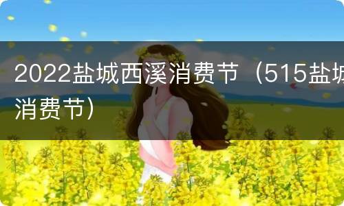 2022盐城西溪消费节（515盐城消费节）