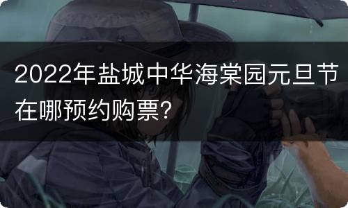 2022年盐城中华海棠园元旦节在哪预约购票？