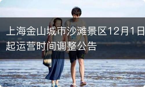 上海金山城市沙滩景区12月1日起运营时间调整公告