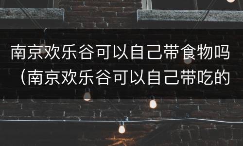南京欢乐谷可以自己带食物吗（南京欢乐谷可以自己带吃的吗）