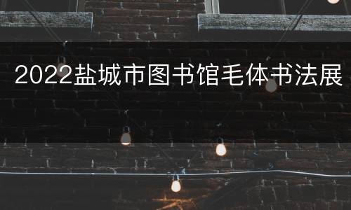 2022盐城市图书馆毛体书法展