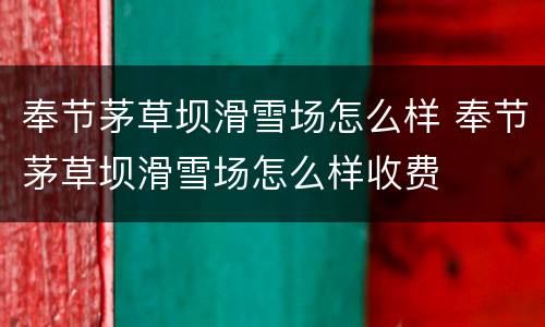 奉节茅草坝滑雪场怎么样 奉节茅草坝滑雪场怎么样收费